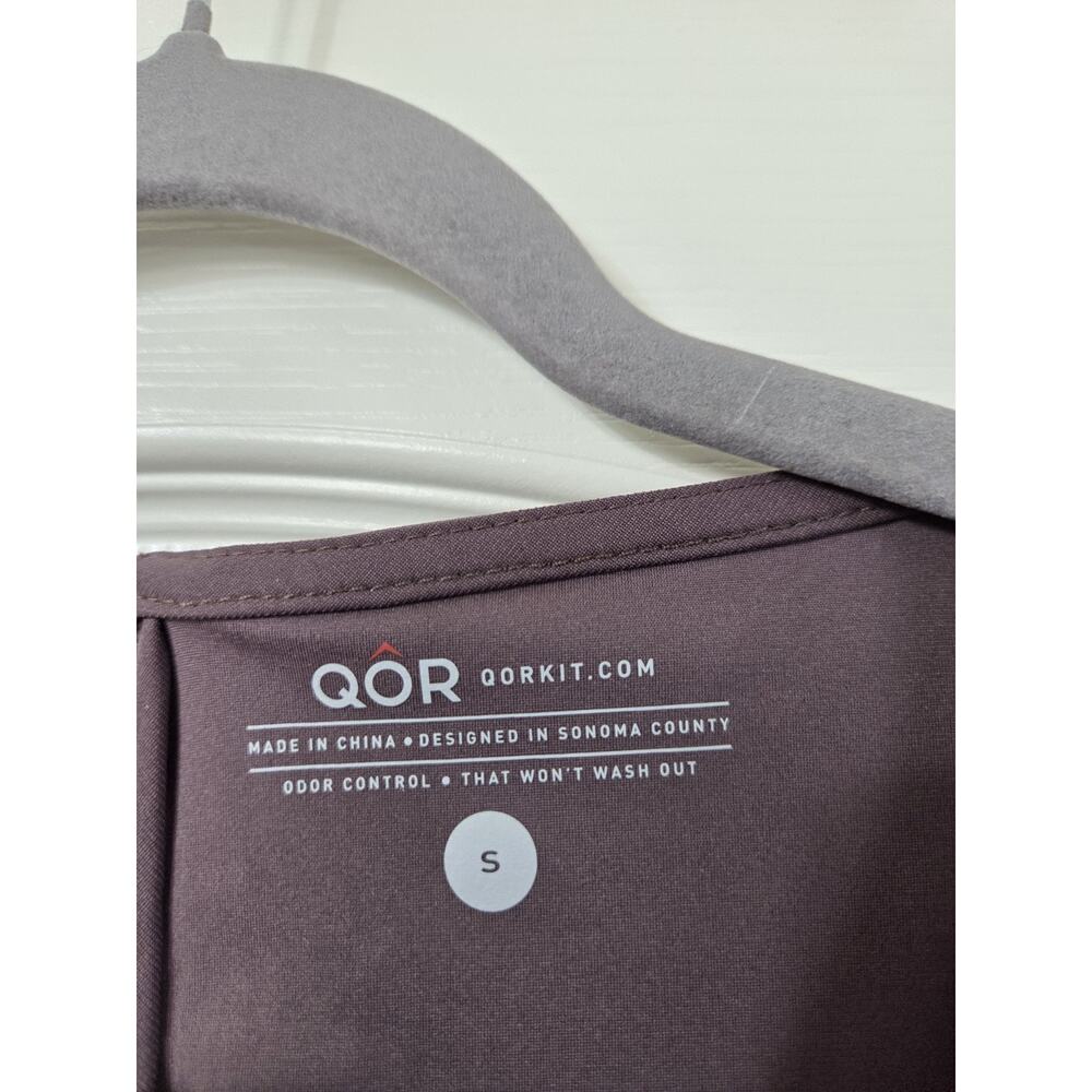 QOR Raisin Brown Asymmetrical Neckline 3/4 Sleeve Knee Length Dress NWT, Small - Picture 2 of 15